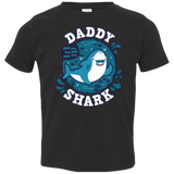 T-Shirts Black / 2T Shark Family trazo - Daddy Toddler Premium T-Shirt
