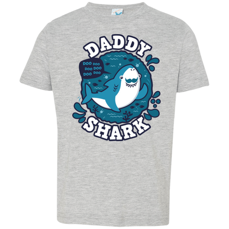 T-Shirts Heather Grey / 2T Shark Family trazo - Daddy Toddler Premium T-Shirt