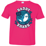 T-Shirts Hot Pink / 2T Shark Family trazo - Daddy Toddler Premium T-Shirt