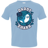 T-Shirts Light Blue / 2T Shark Family trazo - Daddy Toddler Premium T-Shirt