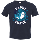 T-Shirts Navy / 2T Shark Family trazo - Daddy Toddler Premium T-Shirt