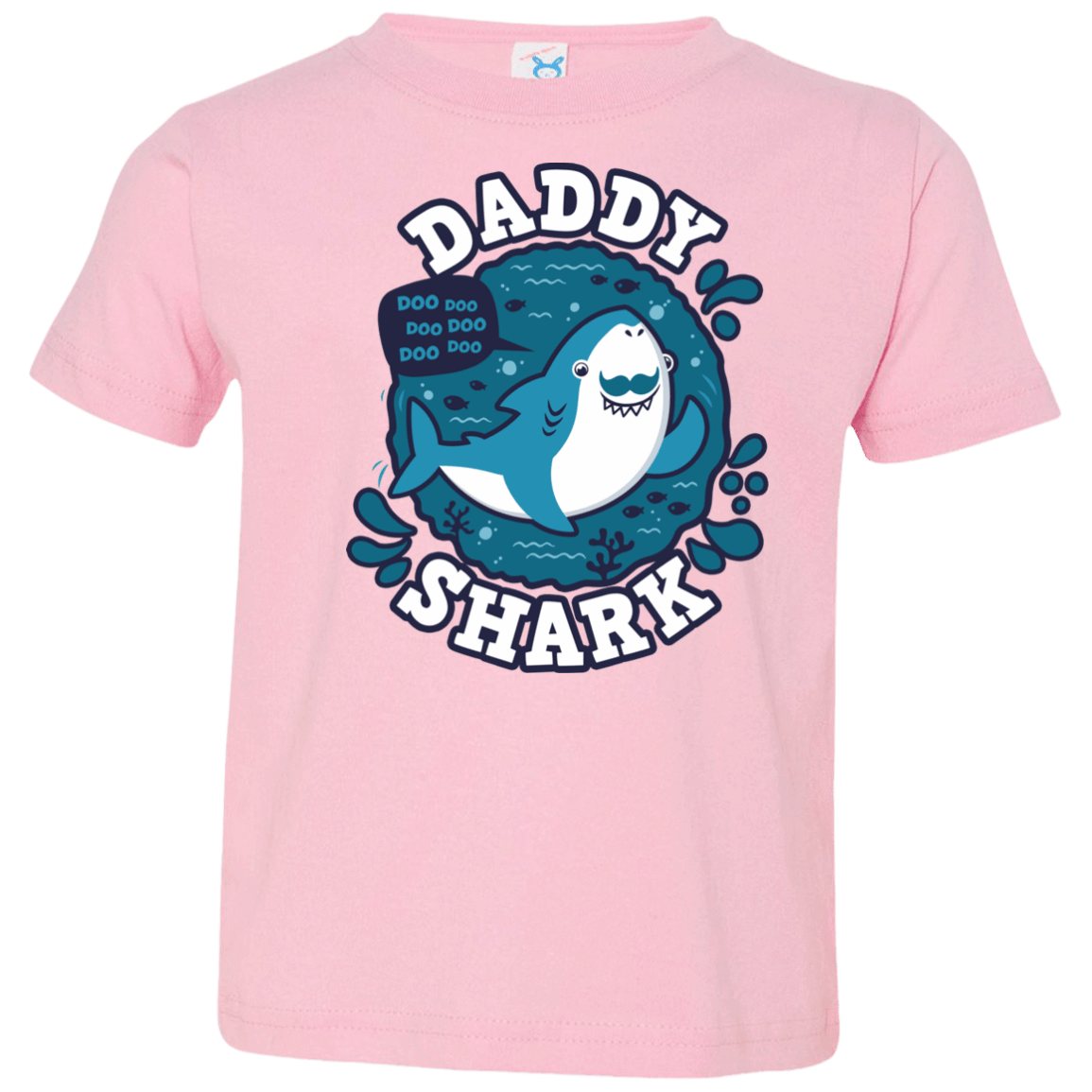 T-Shirts Pink / 2T Shark Family trazo - Daddy Toddler Premium T-Shirt