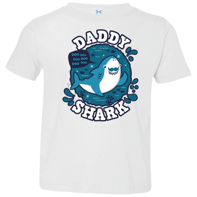 T-Shirts White / 2T Shark Family trazo - Daddy Toddler Premium T-Shirt