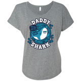 T-Shirts Premium Heather / X-Small Shark Family trazo - Daddy Triblend Dolman Sleeve