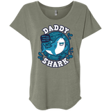 T-Shirts Venetian Grey / X-Small Shark Family trazo - Daddy Triblend Dolman Sleeve