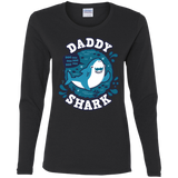 T-Shirts Black / S Shark Family trazo - Daddy Women's Long Sleeve T-Shirt