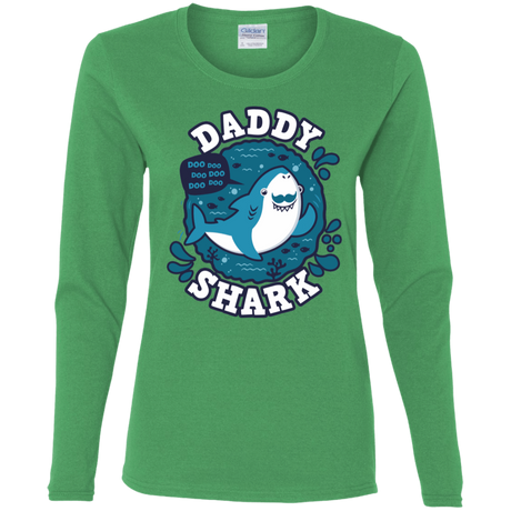 T-Shirts Irish Green / S Shark Family trazo - Daddy Women's Long Sleeve T-Shirt