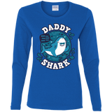 T-Shirts Royal / S Shark Family trazo - Daddy Women's Long Sleeve T-Shirt