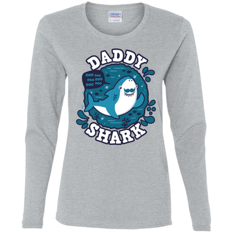 T-Shirts Sport Grey / S Shark Family trazo - Daddy Women's Long Sleeve T-Shirt