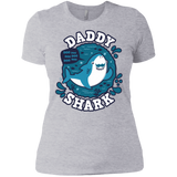 T-Shirts Heather Grey / X-Small Shark Family trazo - Daddy Women's Premium T-Shirt
