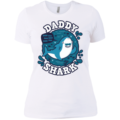 T-Shirts White / X-Small Shark Family trazo - Daddy Women's Premium T-Shirt
