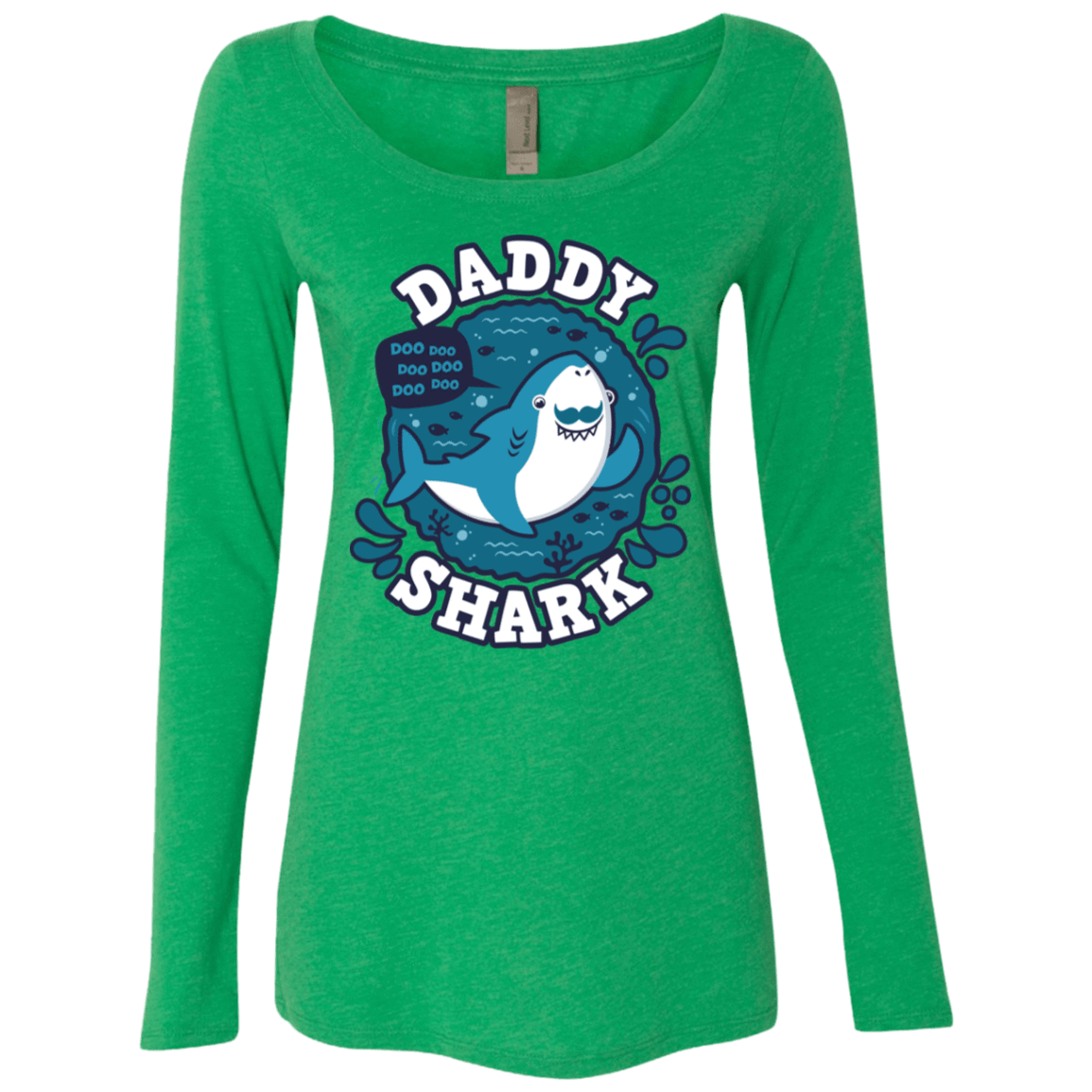 T-Shirts Envy / S Shark Family trazo - Daddy Women's Triblend Long Sleeve Shirt