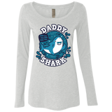 T-Shirts Heather White / S Shark Family trazo - Daddy Women's Triblend Long Sleeve Shirt