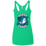 T-Shirts Envy / X-Small Shark Family trazo - Daddy Women's Triblend Racerback Tank