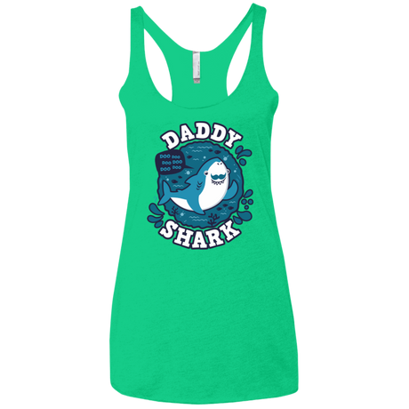 T-Shirts Envy / X-Small Shark Family trazo - Daddy Women's Triblend Racerback Tank