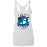 T-Shirts Heather White / X-Small Shark Family trazo - Daddy Women's Triblend Racerback Tank