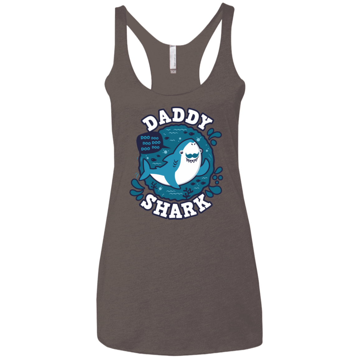 T-Shirts Macchiato / X-Small Shark Family trazo - Daddy Women's Triblend Racerback Tank
