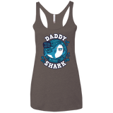 T-Shirts Macchiato / X-Small Shark Family trazo - Daddy Women's Triblend Racerback Tank