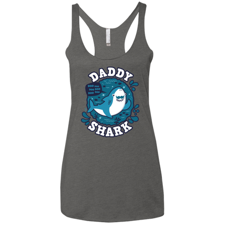 T-Shirts Premium Heather / X-Small Shark Family trazo - Daddy Women's Triblend Racerback Tank