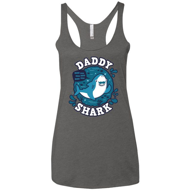 T-Shirts Premium Heather / X-Small Shark Family trazo - Daddy Women's Triblend Racerback Tank