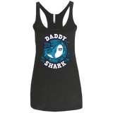 T-Shirts Vintage Black / X-Small Shark Family trazo - Daddy Women's Triblend Racerback Tank