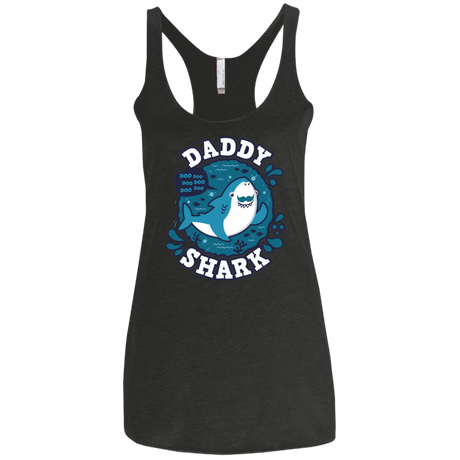 T-Shirts Vintage Black / X-Small Shark Family trazo - Daddy Women's Triblend Racerback Tank