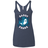 T-Shirts Vintage Navy / X-Small Shark Family trazo - Daddy Women's Triblend Racerback Tank