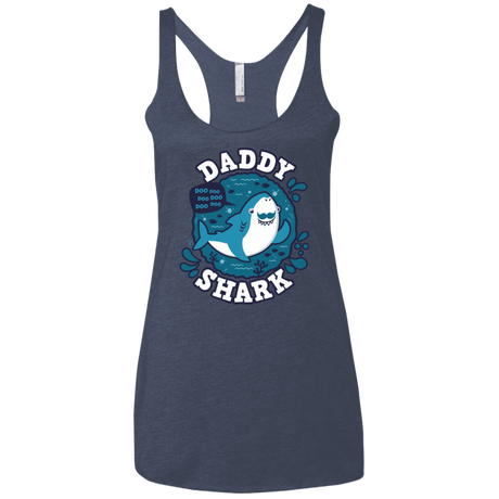 T-Shirts Vintage Navy / X-Small Shark Family trazo - Daddy Women's Triblend Racerback Tank