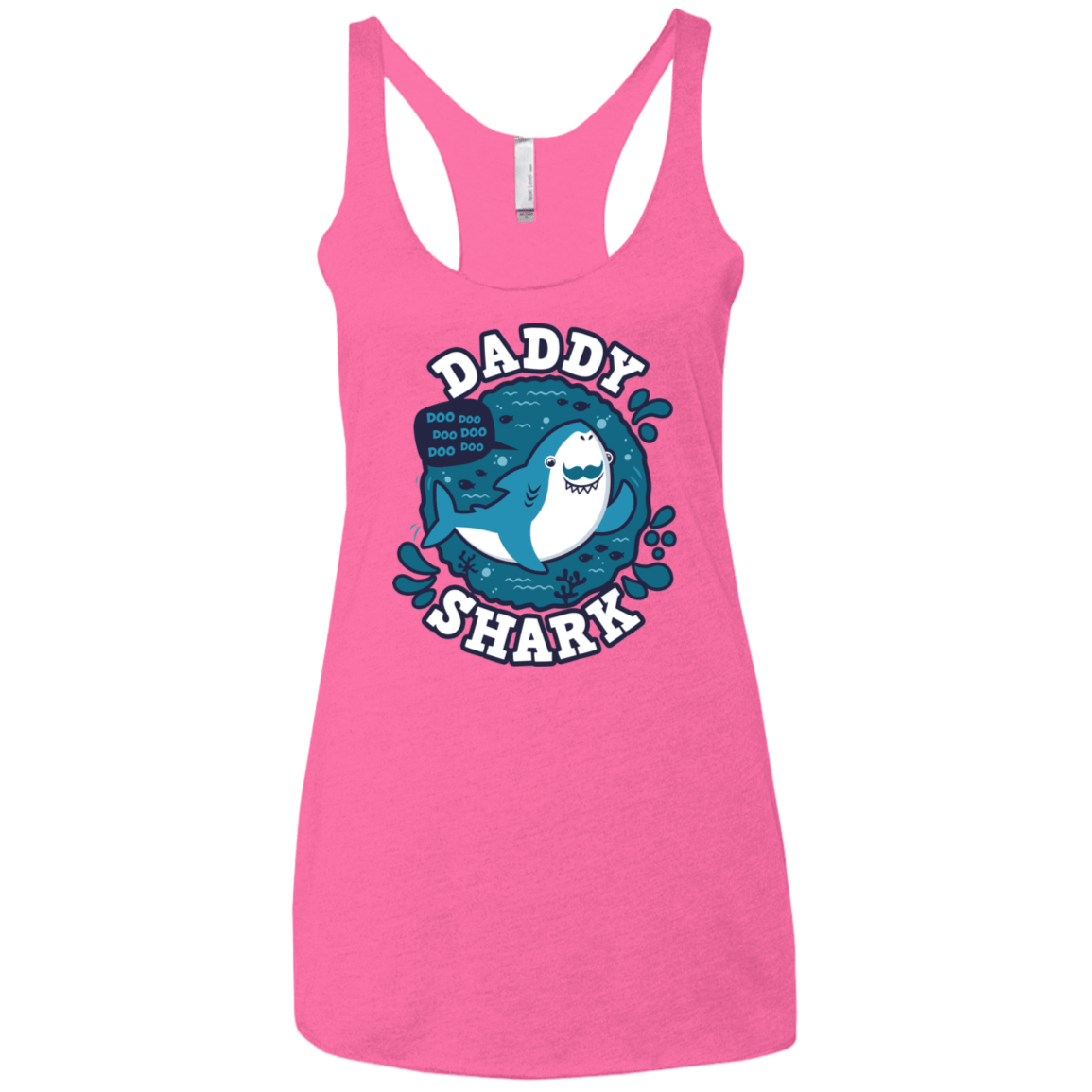 T-Shirts Vintage Pink / X-Small Shark Family trazo - Daddy Women's Triblend Racerback Tank