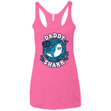 T-Shirts Vintage Pink / X-Small Shark Family trazo - Daddy Women's Triblend Racerback Tank