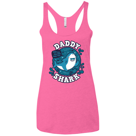 T-Shirts Vintage Pink / X-Small Shark Family trazo - Daddy Women's Triblend Racerback Tank