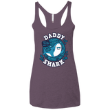 T-Shirts Vintage Purple / X-Small Shark Family trazo - Daddy Women's Triblend Racerback Tank