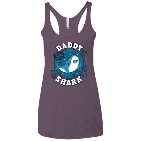 T-Shirts Vintage Purple / X-Small Shark Family trazo - Daddy Women's Triblend Racerback Tank
