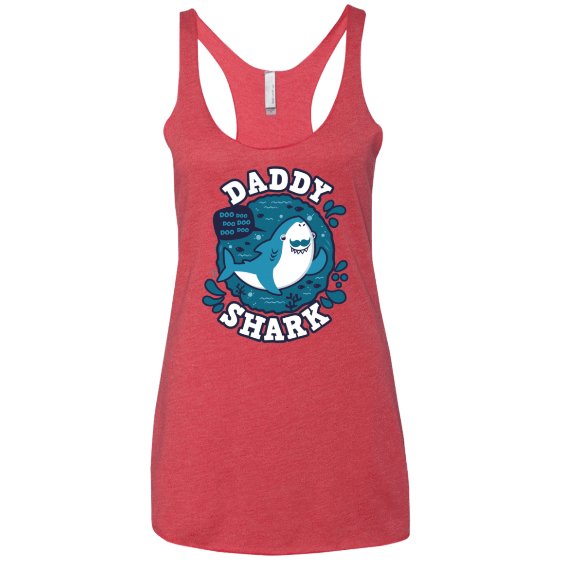 T-Shirts Vintage Red / X-Small Shark Family trazo - Daddy Women's Triblend Racerback Tank