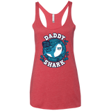 T-Shirts Vintage Red / X-Small Shark Family trazo - Daddy Women's Triblend Racerback Tank
