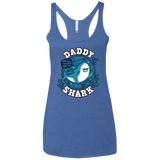 T-Shirts Vintage Royal / X-Small Shark Family trazo - Daddy Women's Triblend Racerback Tank