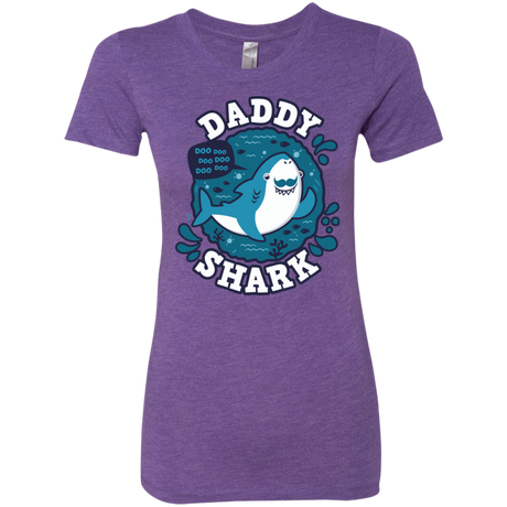 T-Shirts Purple Rush / S Shark Family trazo - Daddy Women's Triblend T-Shirt