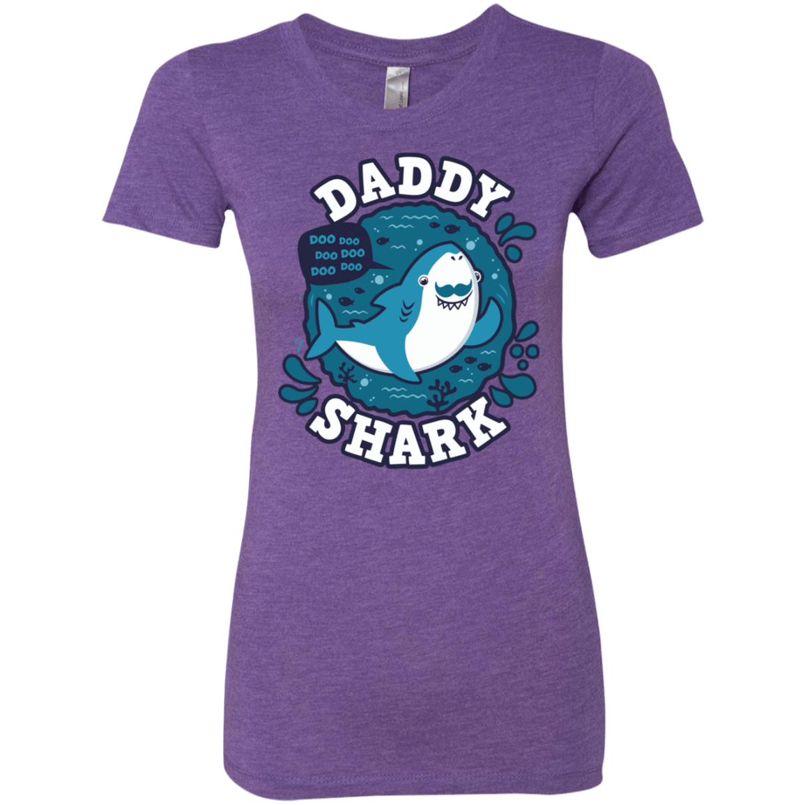 T-Shirts Purple Rush / S Shark Family trazo - Daddy Women's Triblend T-Shirt