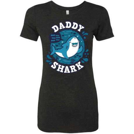 T-Shirts Vintage Black / S Shark Family trazo - Daddy Women's Triblend T-Shirt