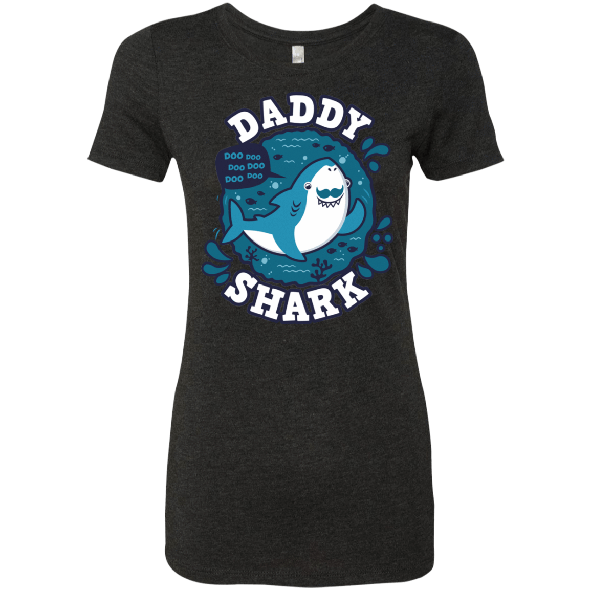 T-Shirts Vintage Black / S Shark Family trazo - Daddy Women's Triblend T-Shirt