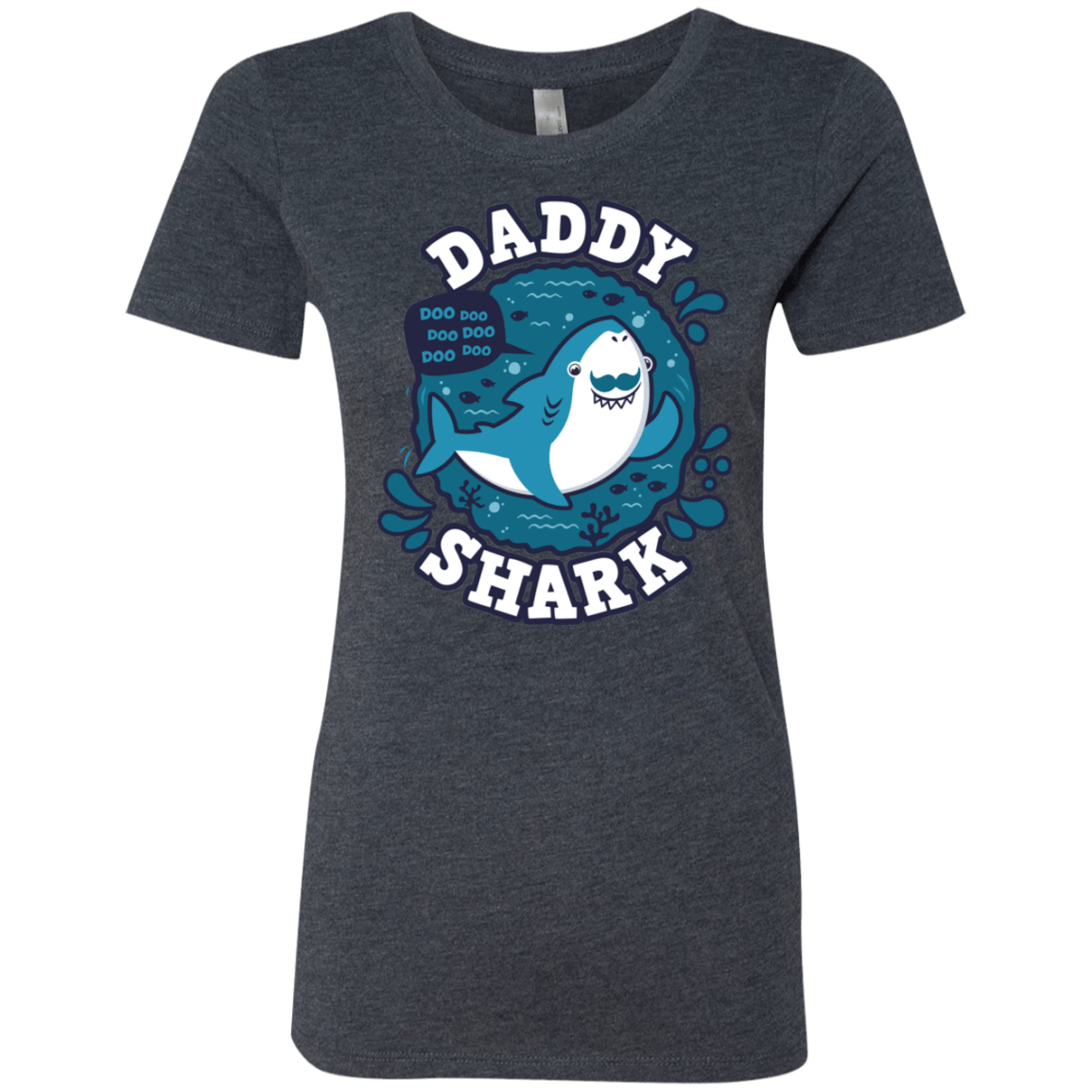 T-Shirts Vintage Navy / S Shark Family trazo - Daddy Women's Triblend T-Shirt