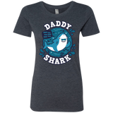 T-Shirts Vintage Navy / S Shark Family trazo - Daddy Women's Triblend T-Shirt