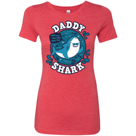 T-Shirts Vintage Red / S Shark Family trazo - Daddy Women's Triblend T-Shirt