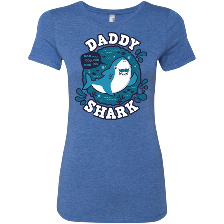 T-Shirts Vintage Royal / S Shark Family trazo - Daddy Women's Triblend T-Shirt