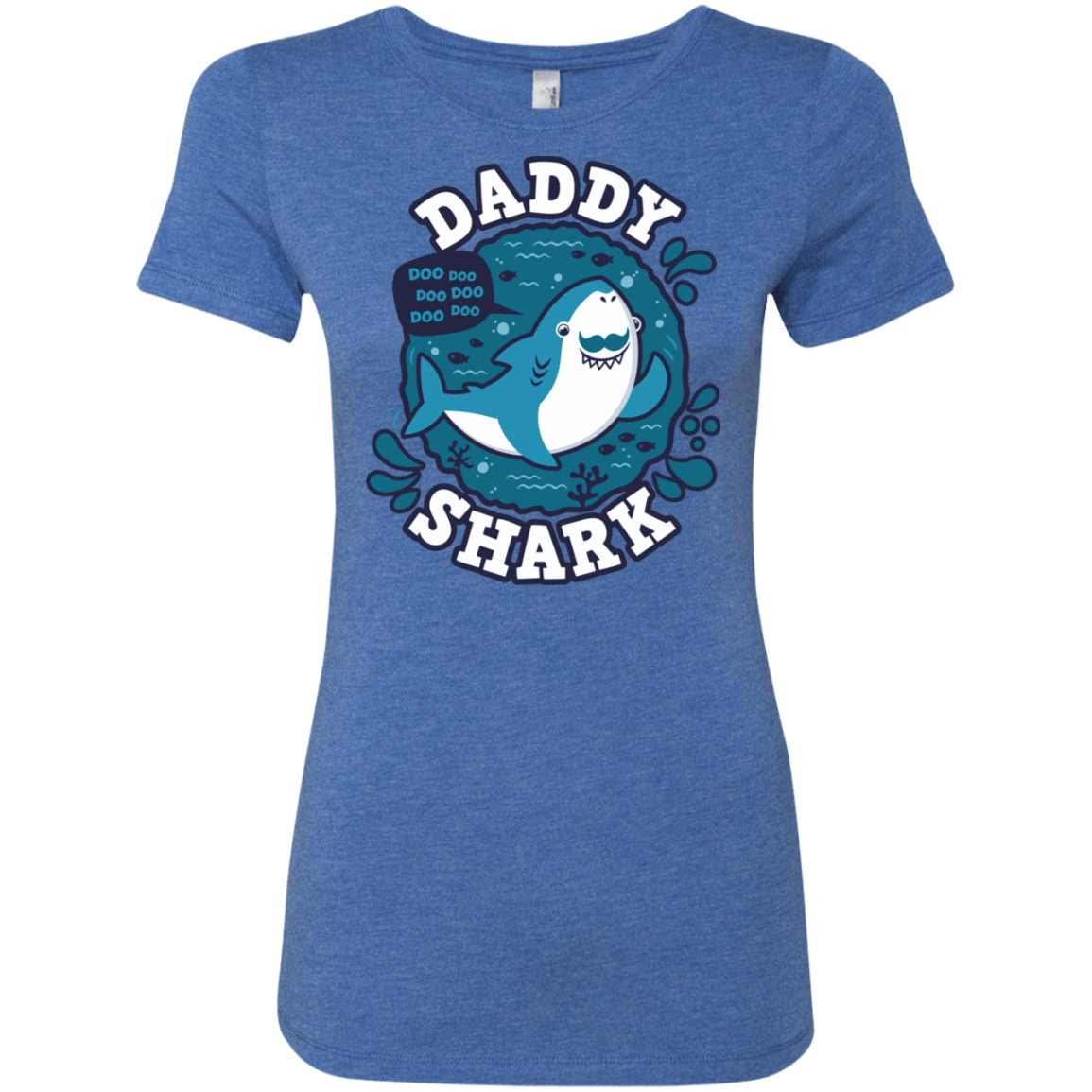 T-Shirts Vintage Royal / S Shark Family trazo - Daddy Women's Triblend T-Shirt