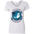 T-Shirts White / S Shark Family trazo - Daddy Women's V-Neck T-Shirt