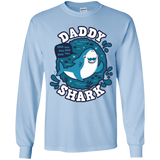 T-Shirts Light Blue / YS Shark Family trazo - Daddy Youth Long Sleeve T-Shirt