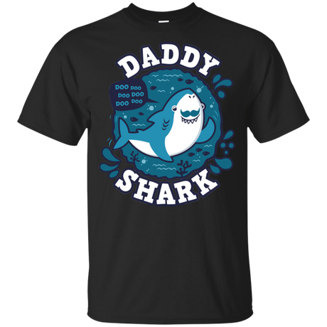 T-Shirts Black / YXS Shark Family trazo - Daddy Youth T-Shirt