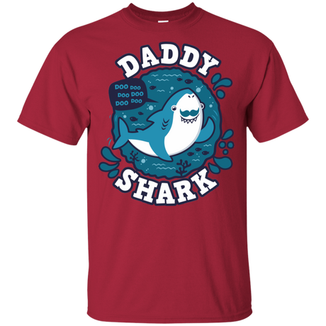T-Shirts Cardinal / YXS Shark Family trazo - Daddy Youth T-Shirt