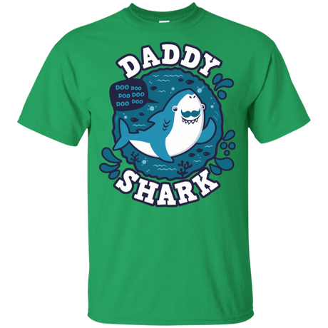 T-Shirts Irish Green / YXS Shark Family trazo - Daddy Youth T-Shirt